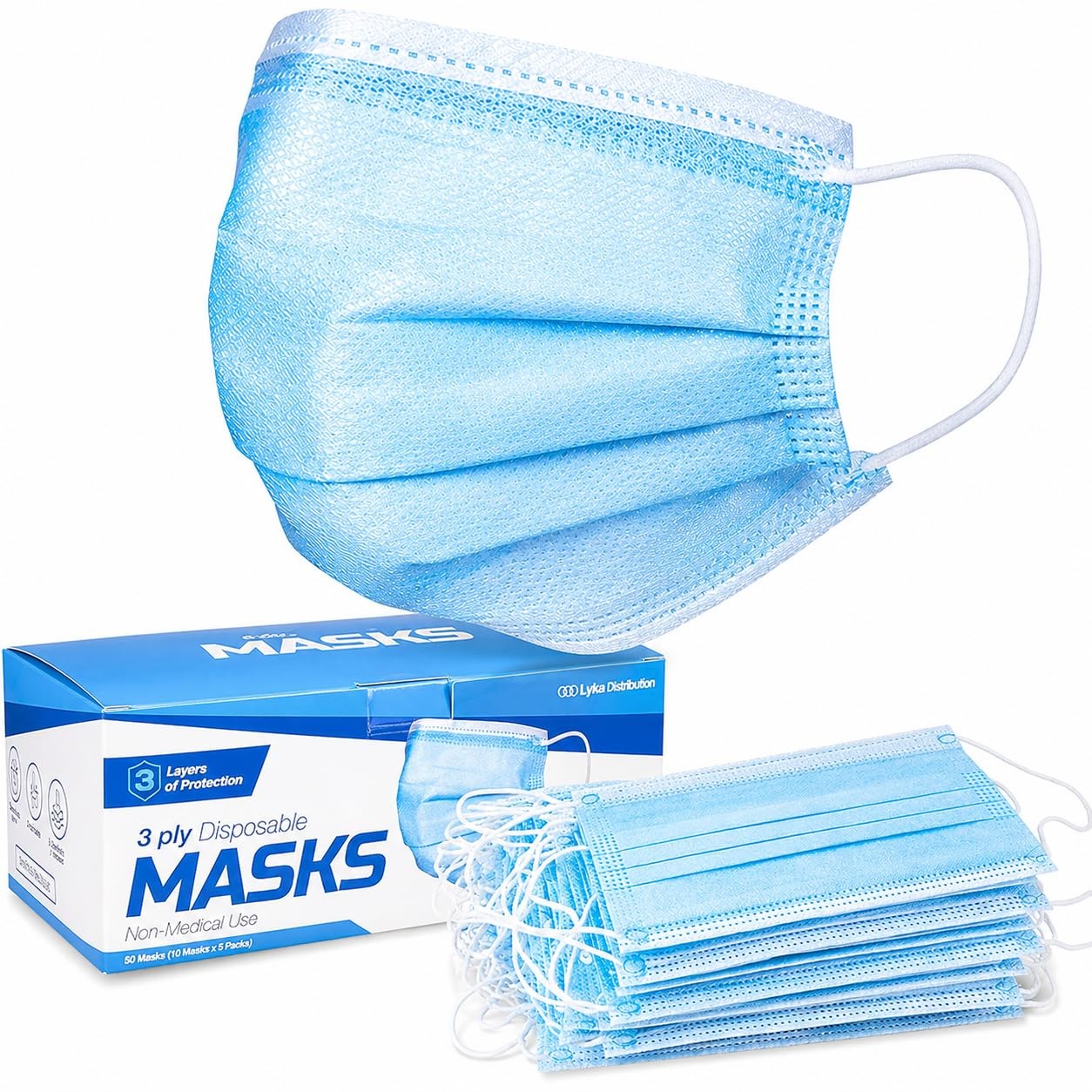 ASTM Level 3 Disposable Masks (3 Ply, ASTM F2100-23) – Breathable Blue for & …