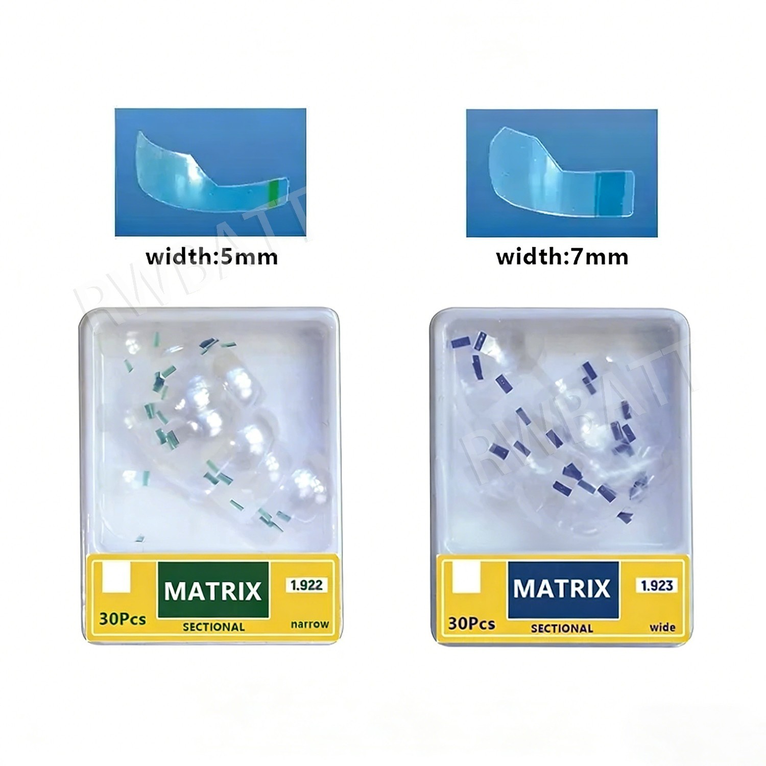 30Pcs Dental Clear Matrix Polyester Transparent Sectional Contoured Matrices