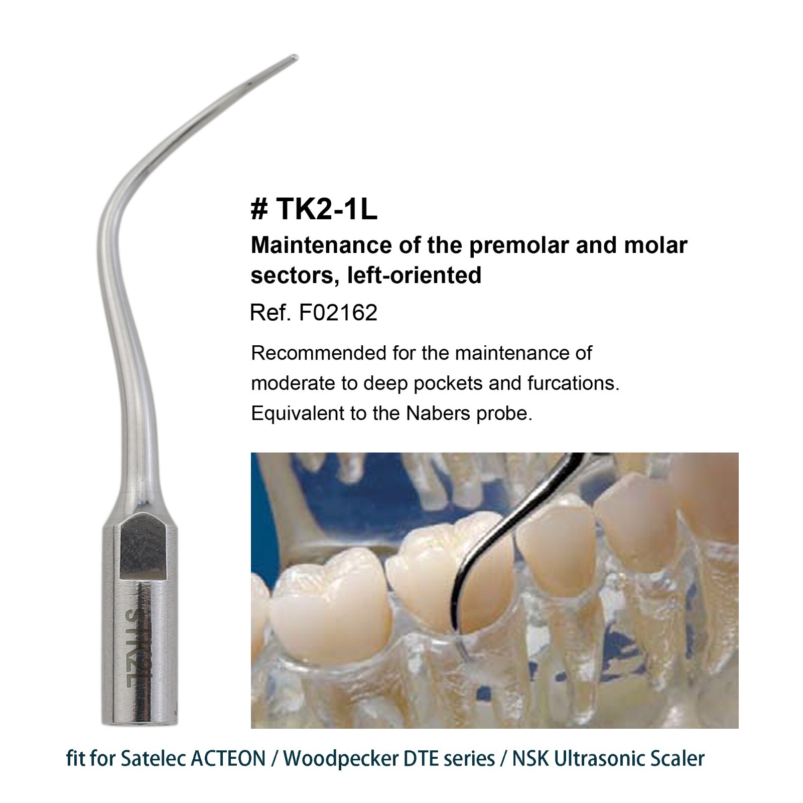 fit ACTEON NEWTRON Satelec Piezo Ultrasonic Scaler Tips H3 H4L TK-1L TK2-1L 10P