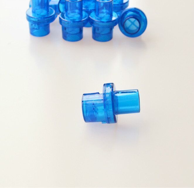 200 pcs 22mm Oxygen Inlet Pocket CPR Mask One-Way Valve Mouthpiece Resuscitator