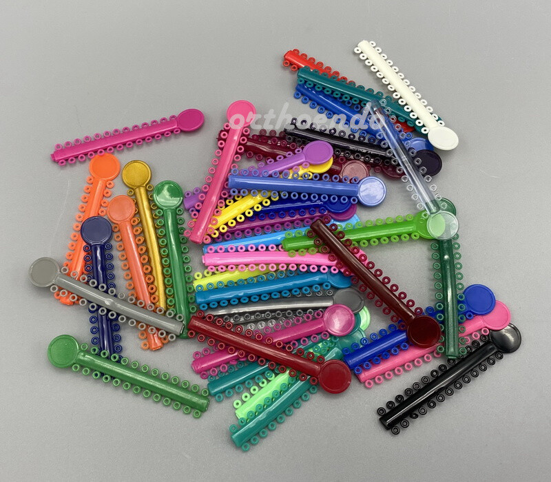 Dental Ortho Ligature Ties Elastic Rubber Bands for Bracket Brace Assorted Color