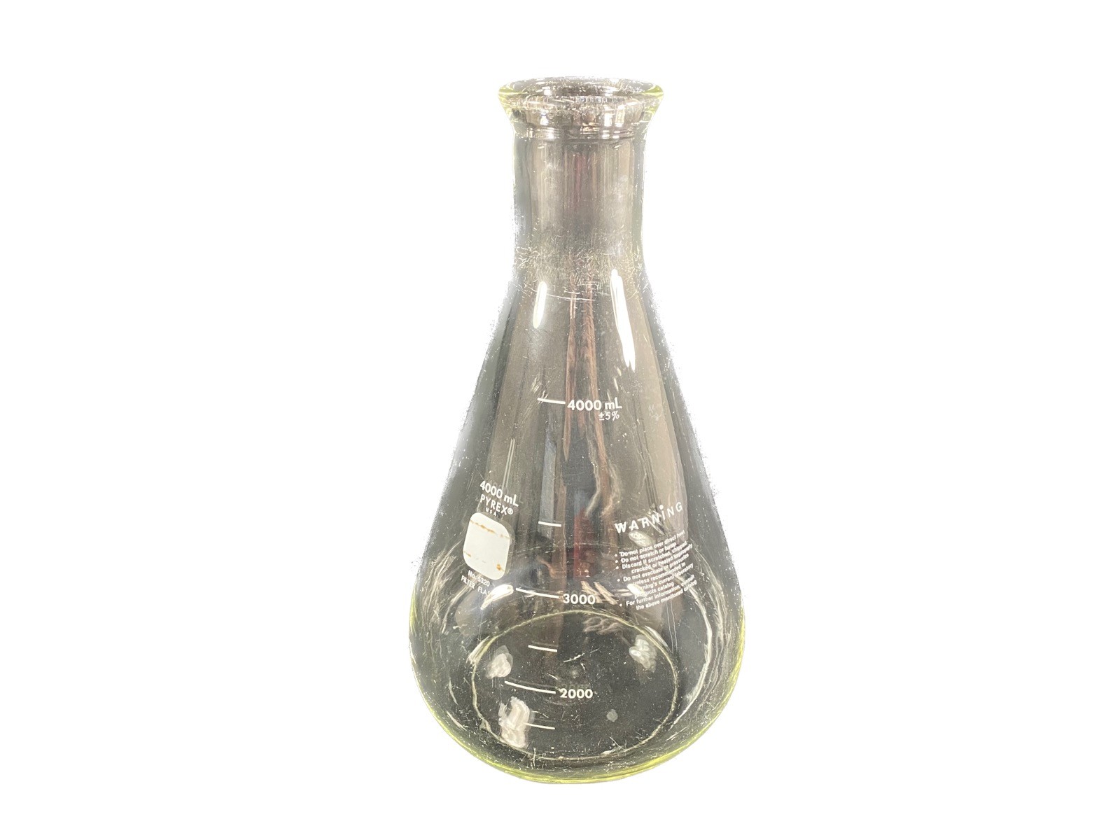 PYREX Glass 4000mL 4L Filter Erlenmeyer Flask Heavy Wall 5320-4L (1/Pk)