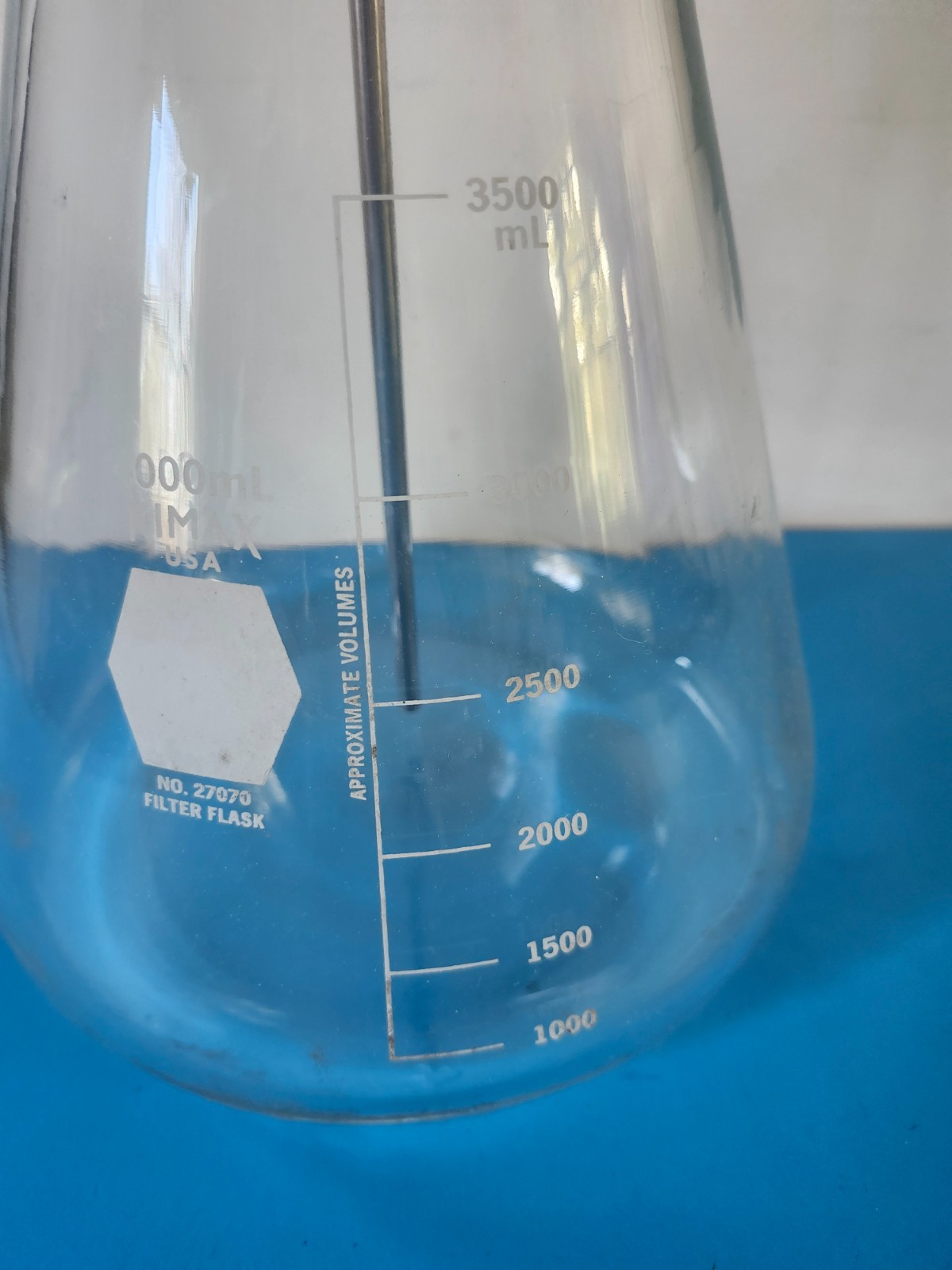 KIMAX 4000 mL no. 27070 Filtering Flask with tube and stopper