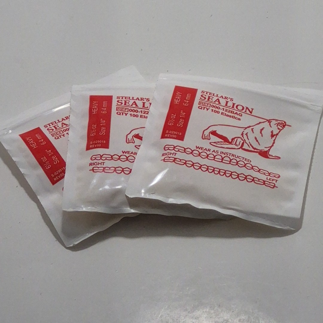 3 Stellar’s Sea Lion American Orthodontics Dental Elastics Braces Bands