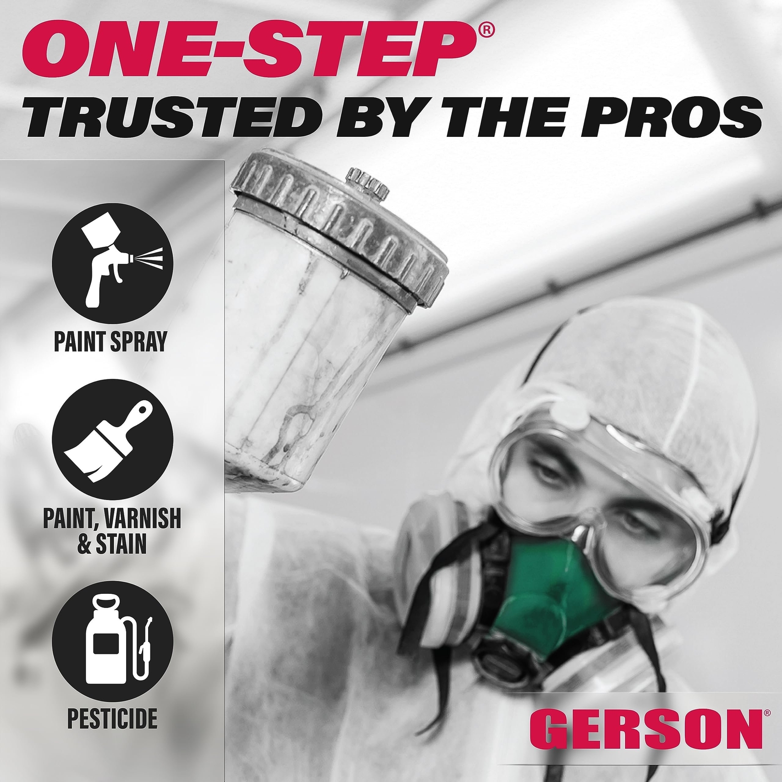 GERSON NIOSH 8211 One Step Disposable Half Mask Respirator OV/P95 Medium