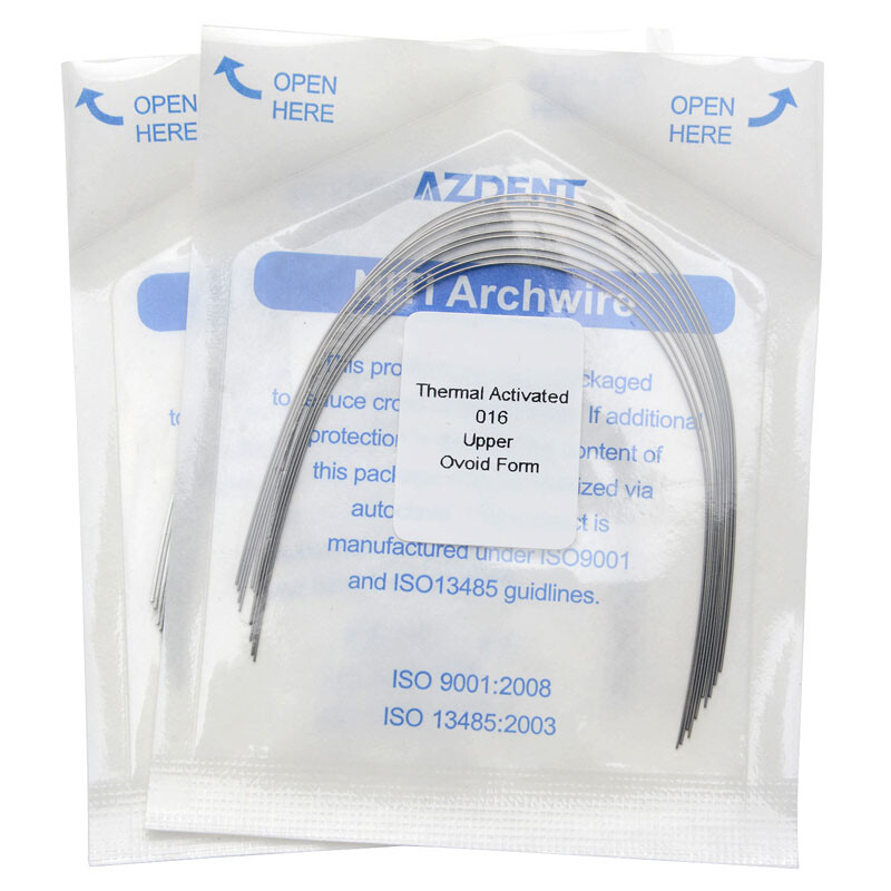 10x Dental Orthodontic Heat Thermal Activated Niti Round Arch Wires All Size