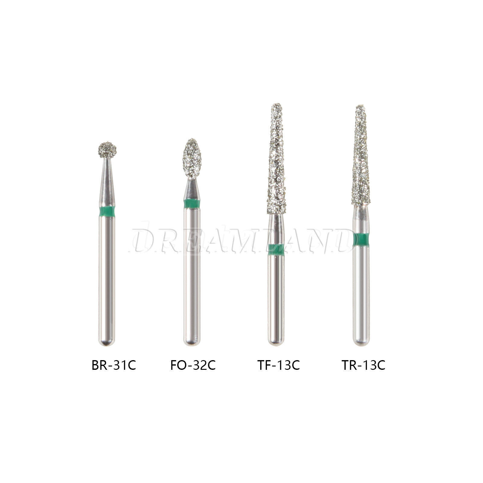 5pc/pack Dental FG Diamond Burs for High Speed Handpiece Friction Grip 1.6MM Bur