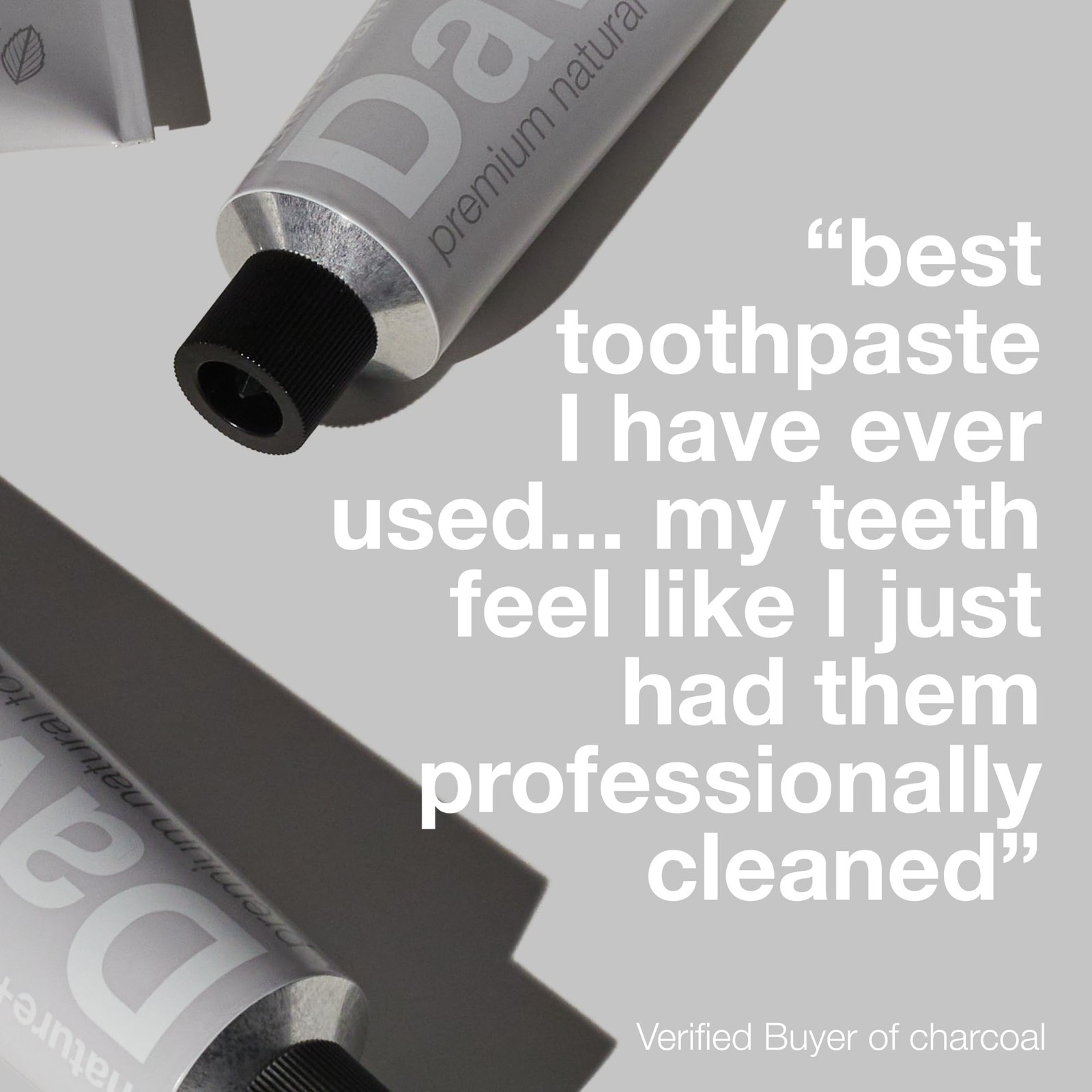 Davids Charcoal Toothpaste for Enhanced Teeth 5.25 Ounce (Pack of 1), Gray