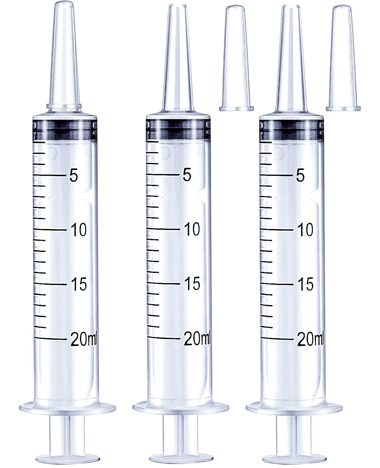 20ml Syringe for Liquid, Oral, Scientific Labs, Measurement, 20 ml, 3 pack