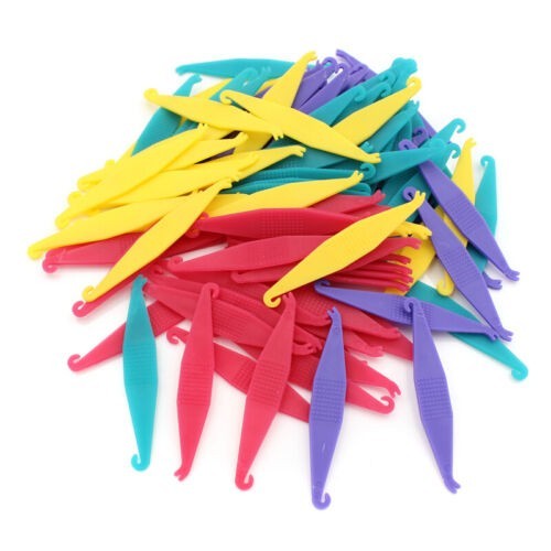 100X Dental Orthodontic Elastic Placers Plastic Hooks for Braces Rubber Bands