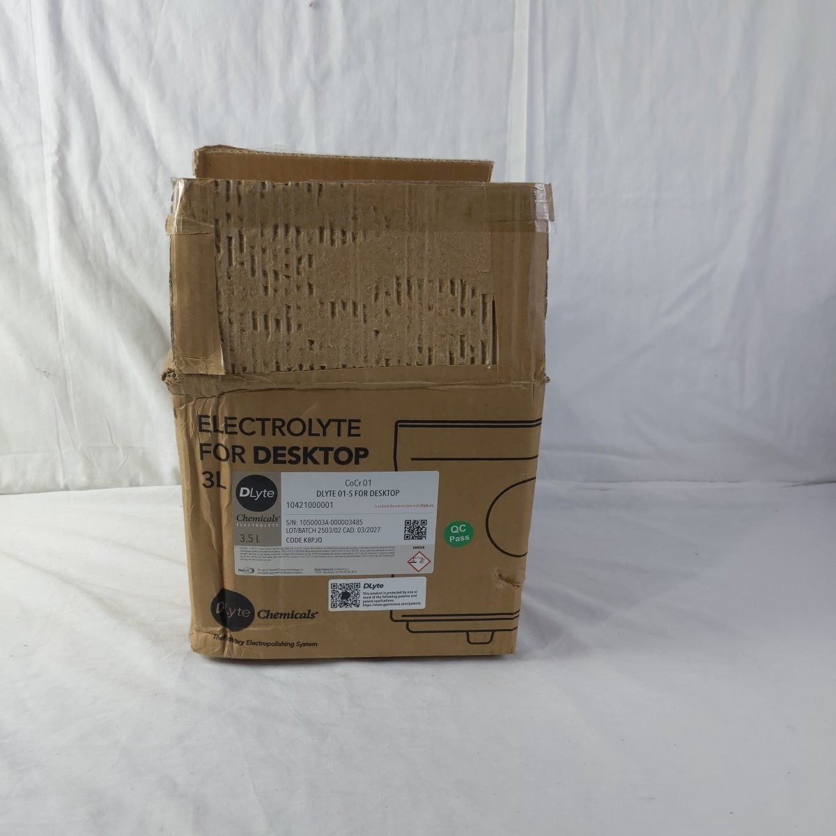 Electrolyte CoCr DLyte 01-S for Desktop machine (3.5L Tub) 10421000001