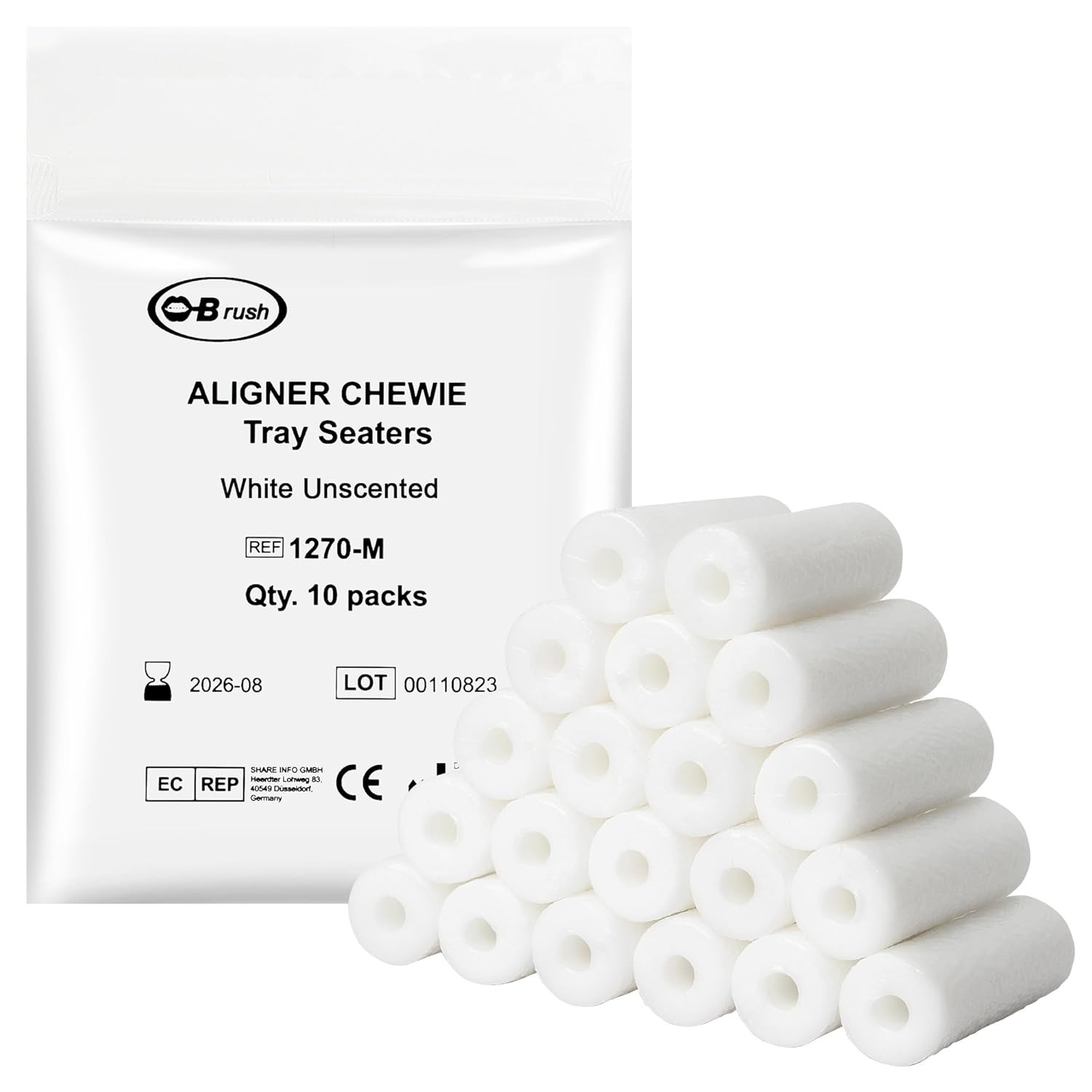 20 Pcs Aligner Chewies for Invisalign – Tray Seaters for Clear Braces Unscented