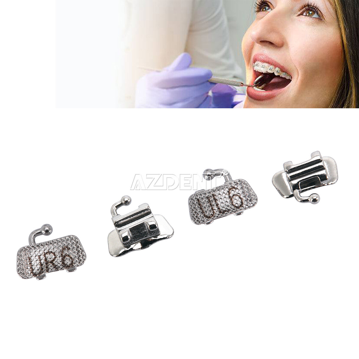 AZDENT Dental Orthodontic Buccal Tubes 1st 2nd Molar Roth MBT 022 /018 Bondable