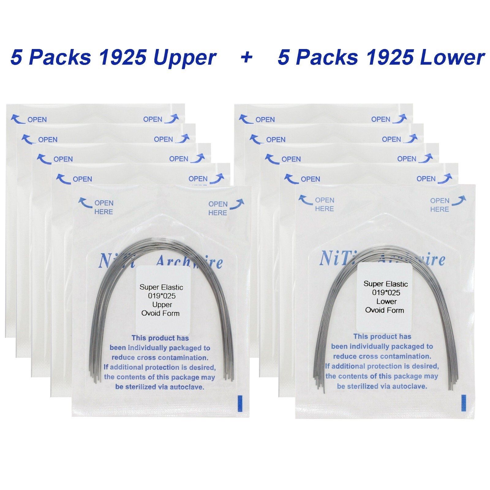 100PCS Dental Orthodontic Arch Wire Niti Round Rectangular Ovoid Natural 16X22