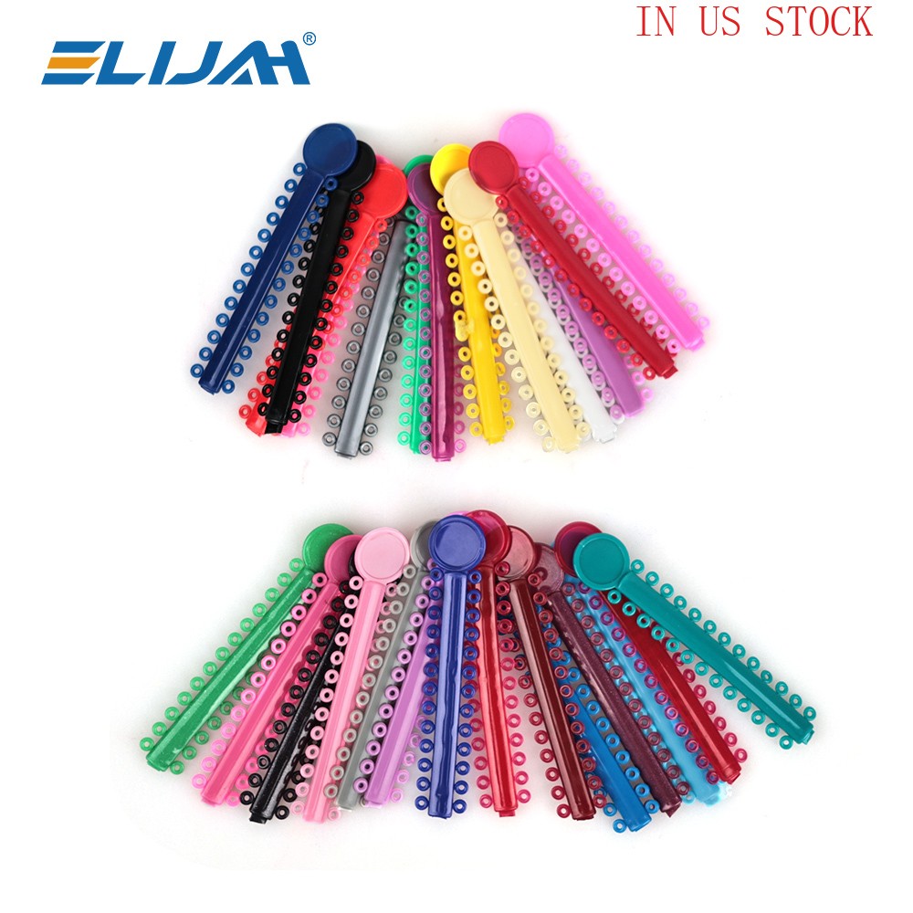 1040pcs Dental Orthodontic Ligature Ties Braces Elastic Rubber Bands Mixed Color