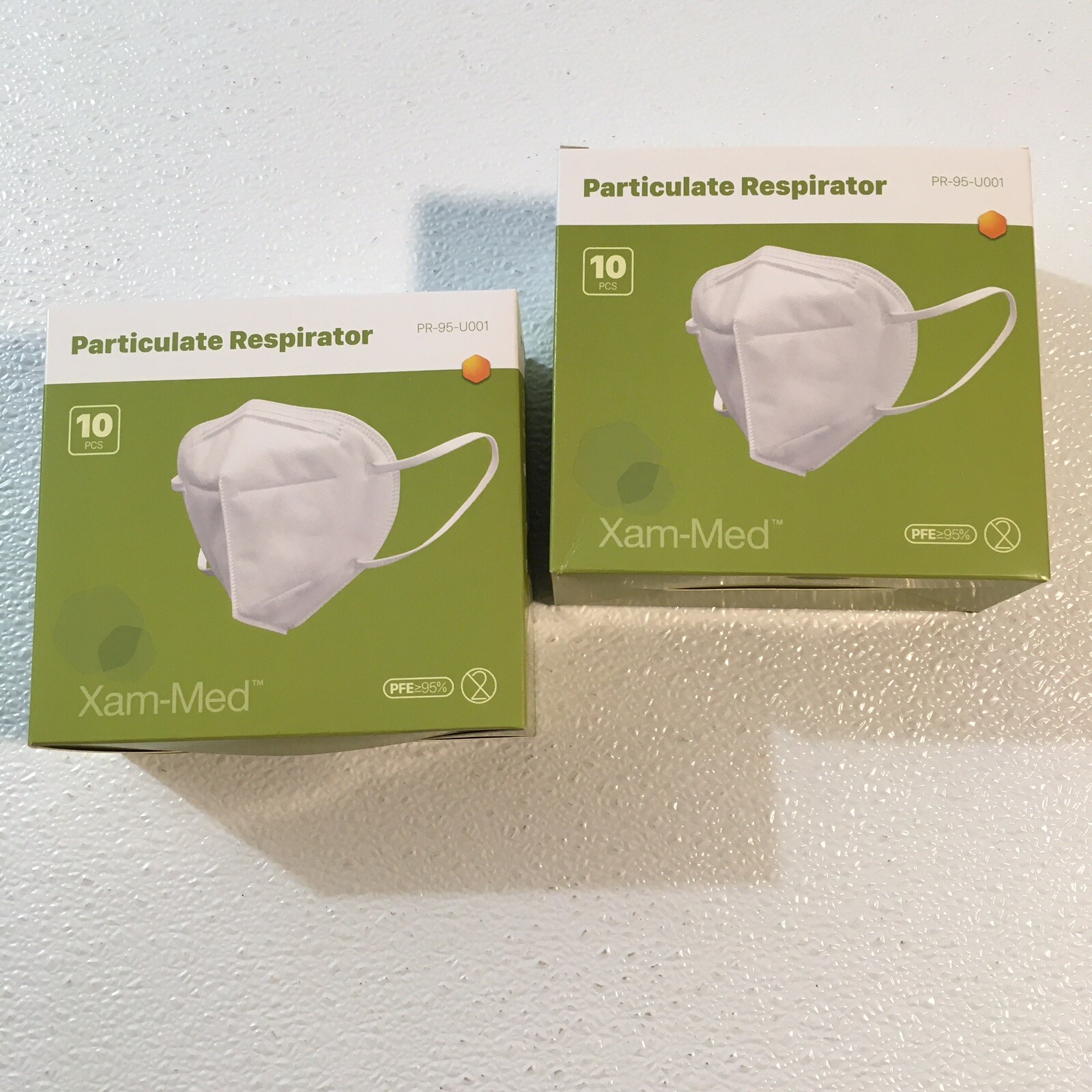 Twenty (20) Xam-Med PR-95-U001 PFE 95% Respirators/Masks￼ KN95/K-N95 *EXPIRED