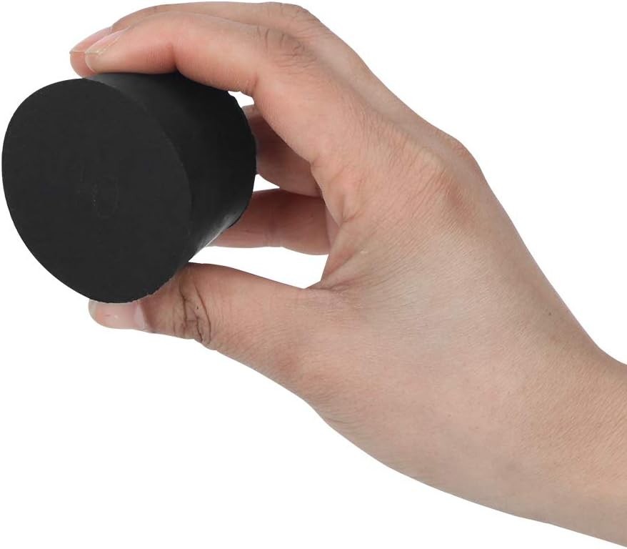 34 Pack Solid Rubber Stoppers 13 Assorted Sizes 000# – 10# Black Tapered Lab B