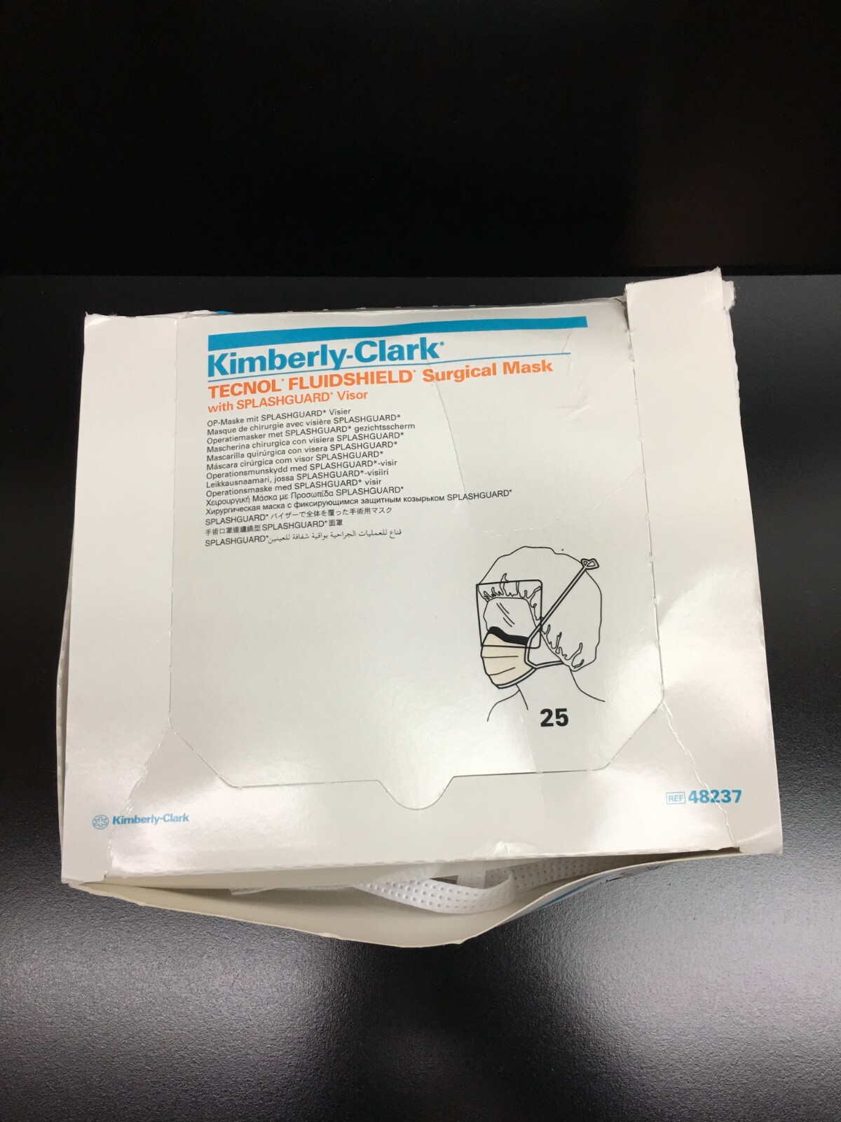 Kimberly Clark REF 48237 Tecnol Fluidshield Surgical Mask