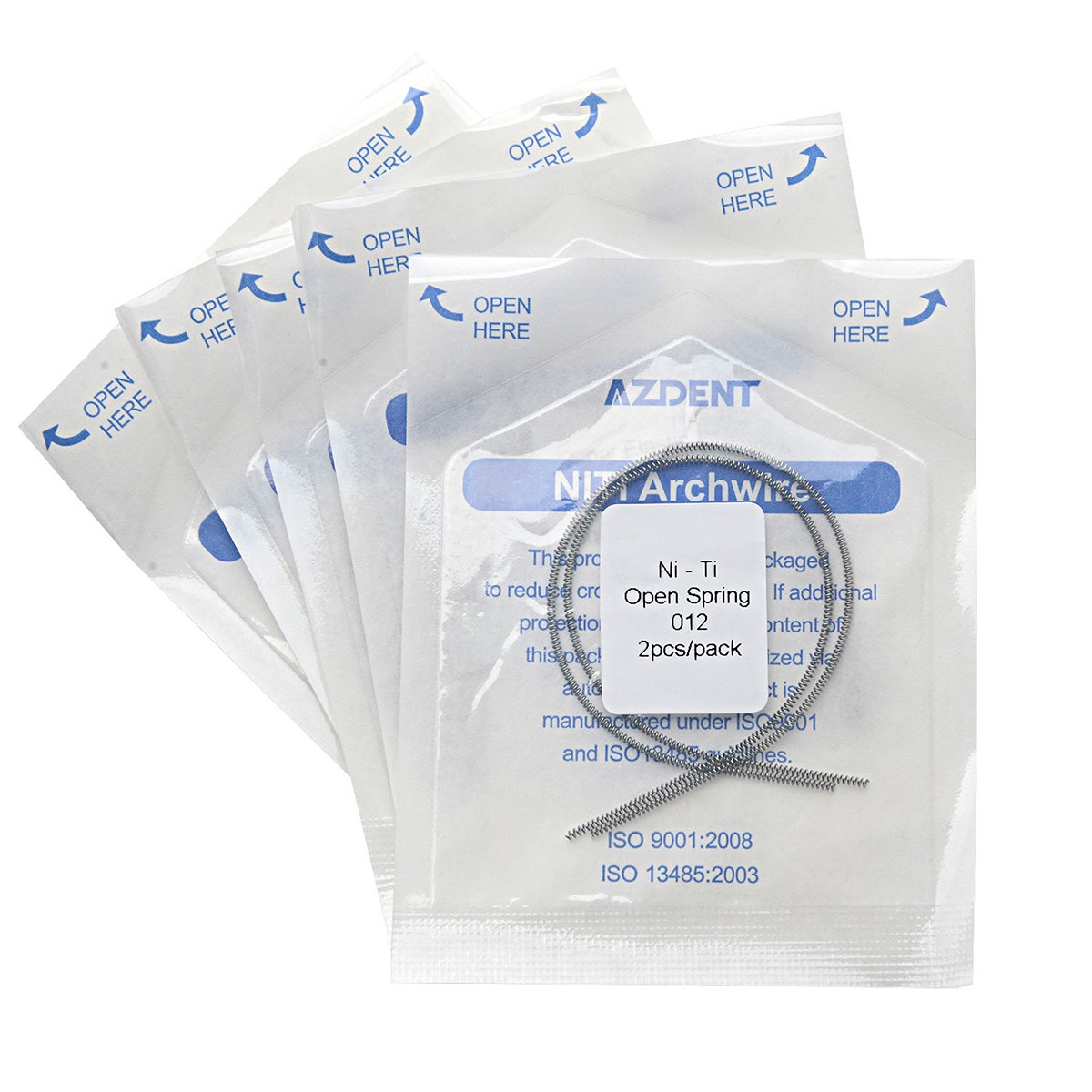 AZDENT Dental Orthodontic NTIT Alloy Open Coil Springs 0.010*180mm/0.012*180mm
