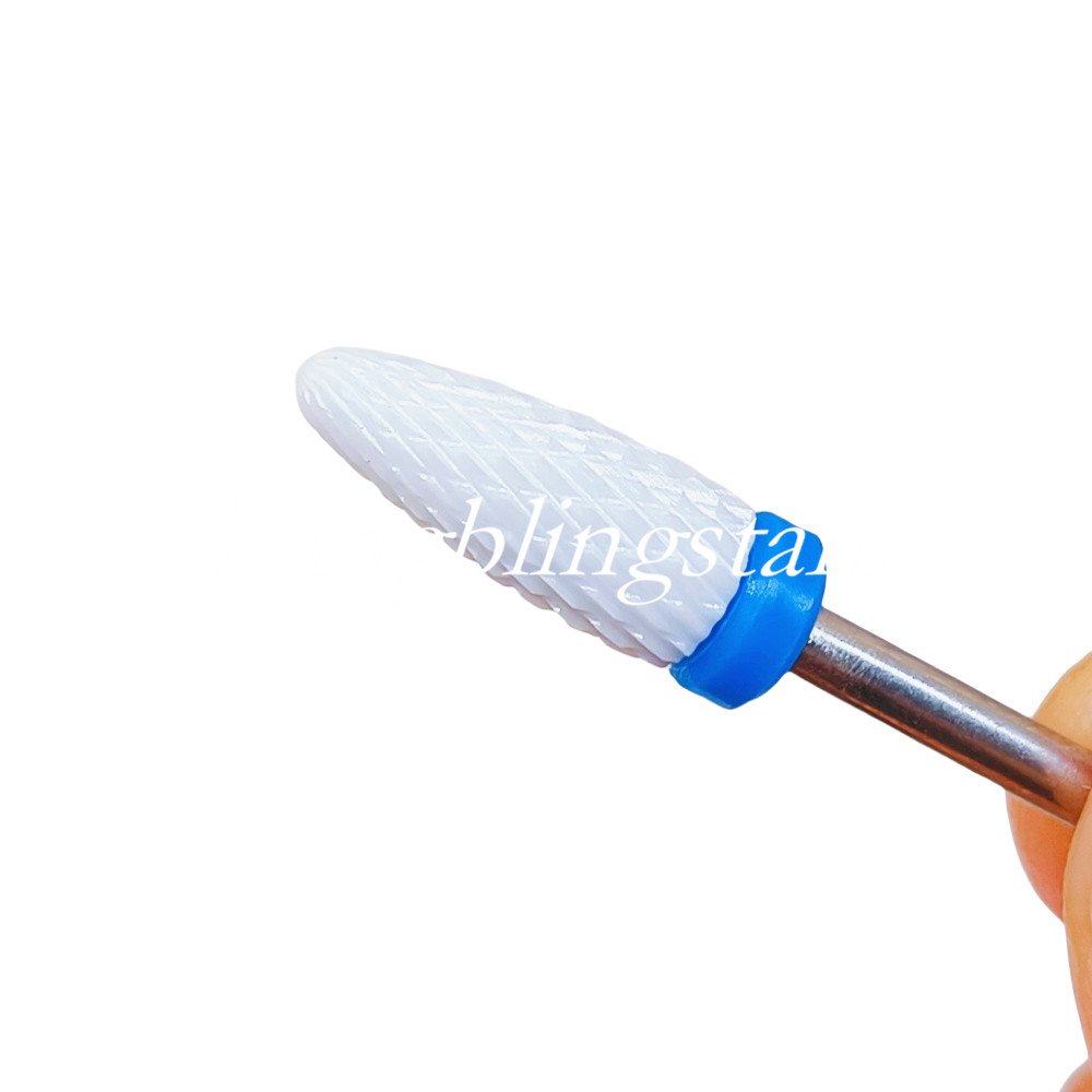 Dental Lab Solid White Zirconia Ceramic Bur Micromotor HP Cutter Polishing Burr