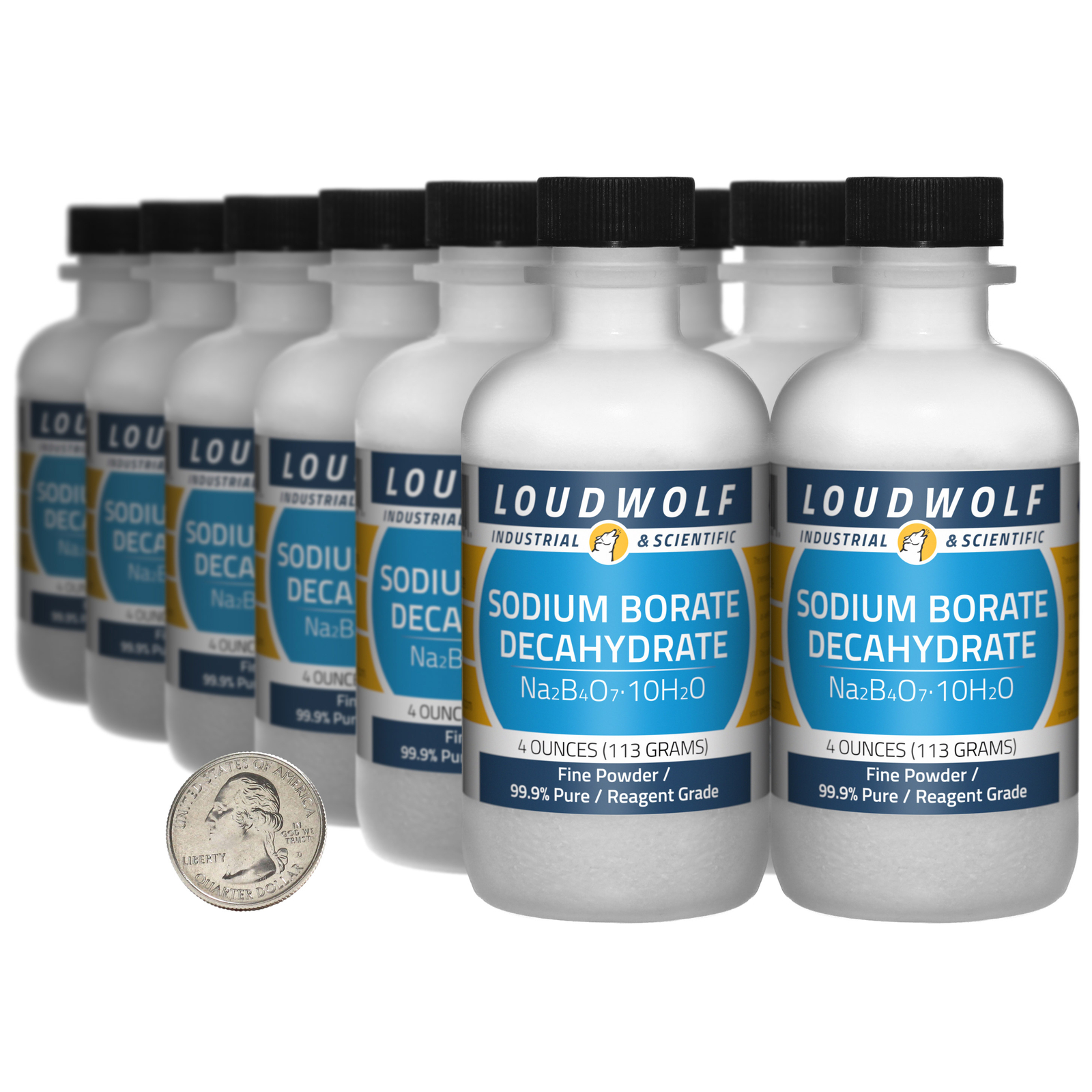Sodium Borate Decahydrate / 3 Lbs / 12 Bottles / 99.9% Reagent Grade