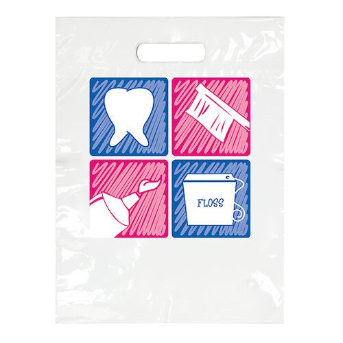 Specialty Scatter Bags Small Red and Blue 4 Boxes Bag, 7.5″ x 9″, 100/Pkg