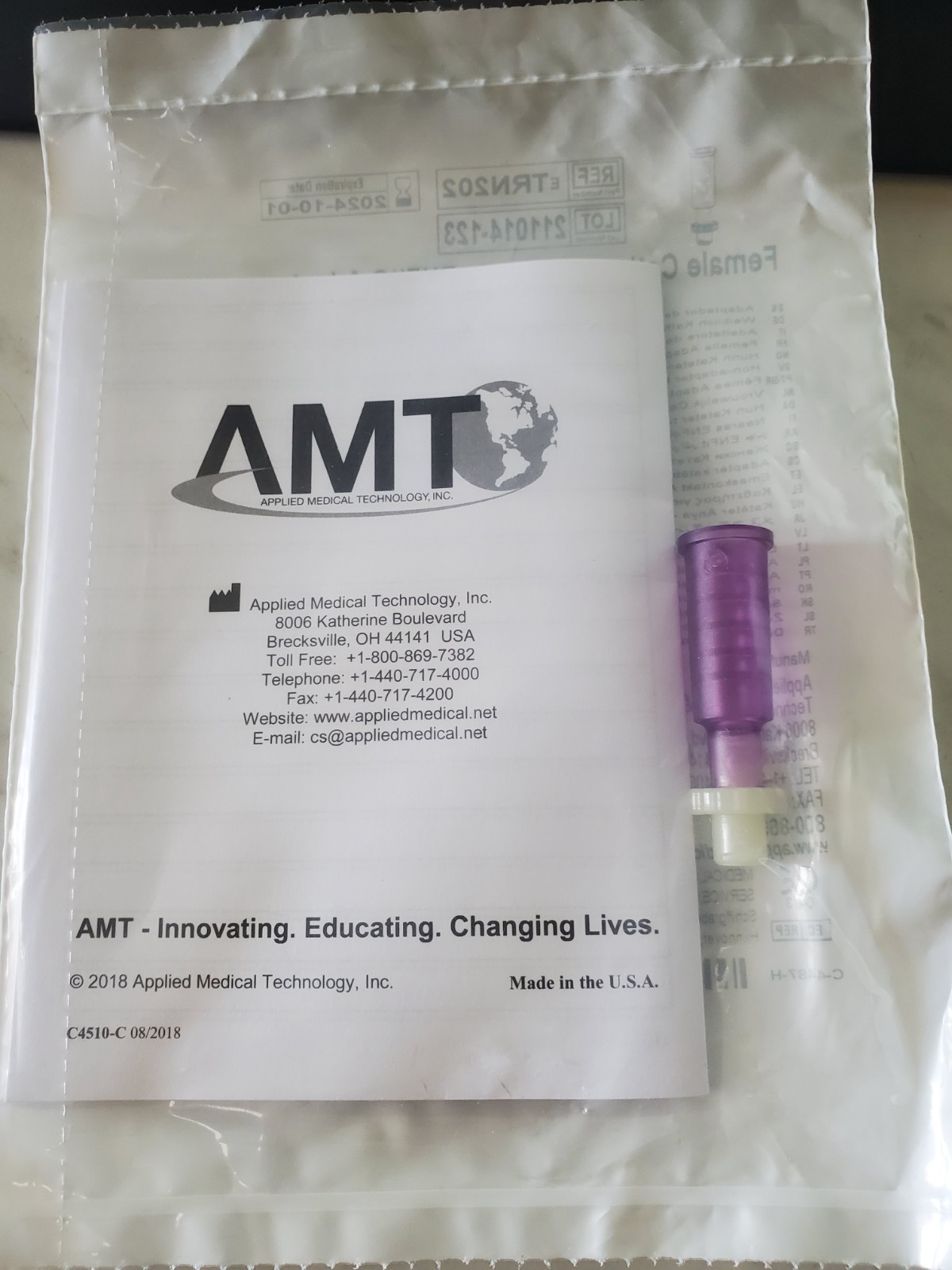 Female Cather- to Female Enfit Adapter