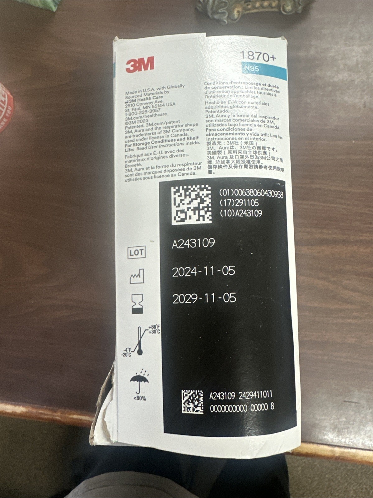 3m aura 1870 n95