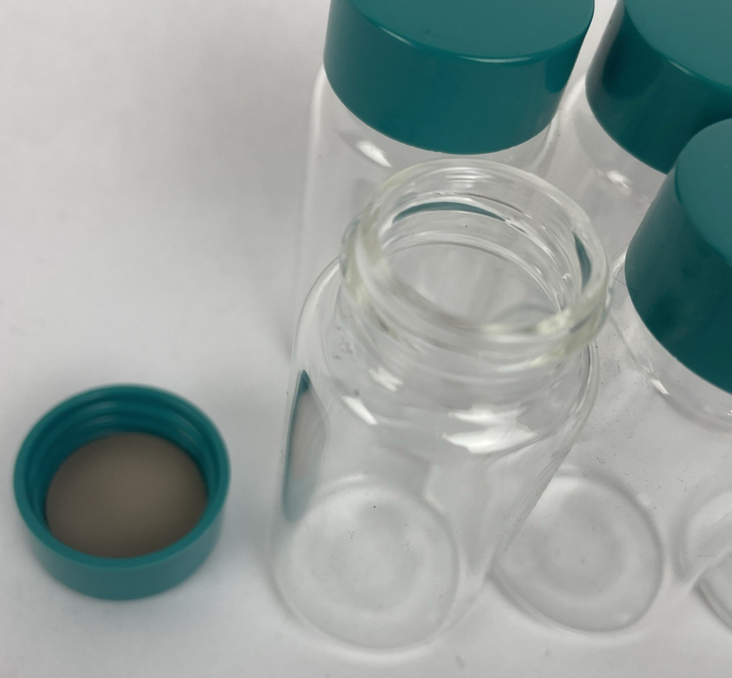 10 x 20ml Glass Vials with Screw Caps Clear Sample Vials Liquid Sampling Vial
