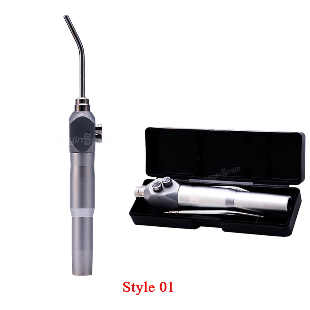 EASYINSMILE Dental 3 Way Air Water Spray Triple Syringe Handpiece 2 Nozzles Tips