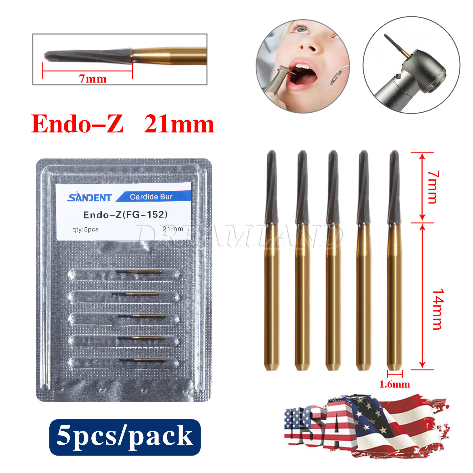 Dental Burs Tungsten Carbide Tungsten Steel Burs for High Speed Handpiece/RA low