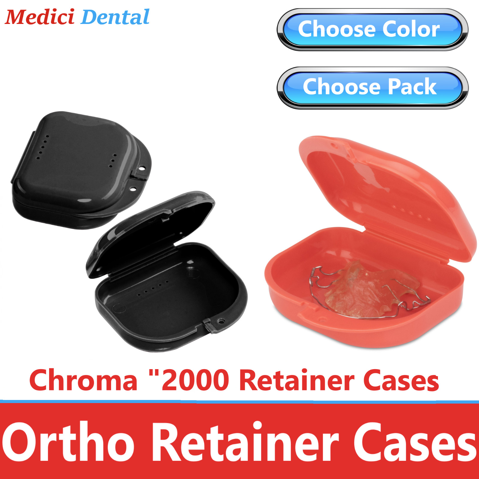 Dental Denture Box case carrier – Retainer Box – 1′ Deep, Upto 150Pk Assorted