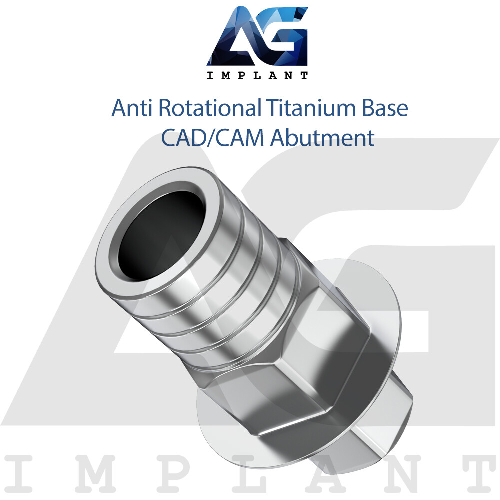 10 Anti Rotational Titanium Base CAD/CAM Prosthetic Dental Lab Int Hexagon