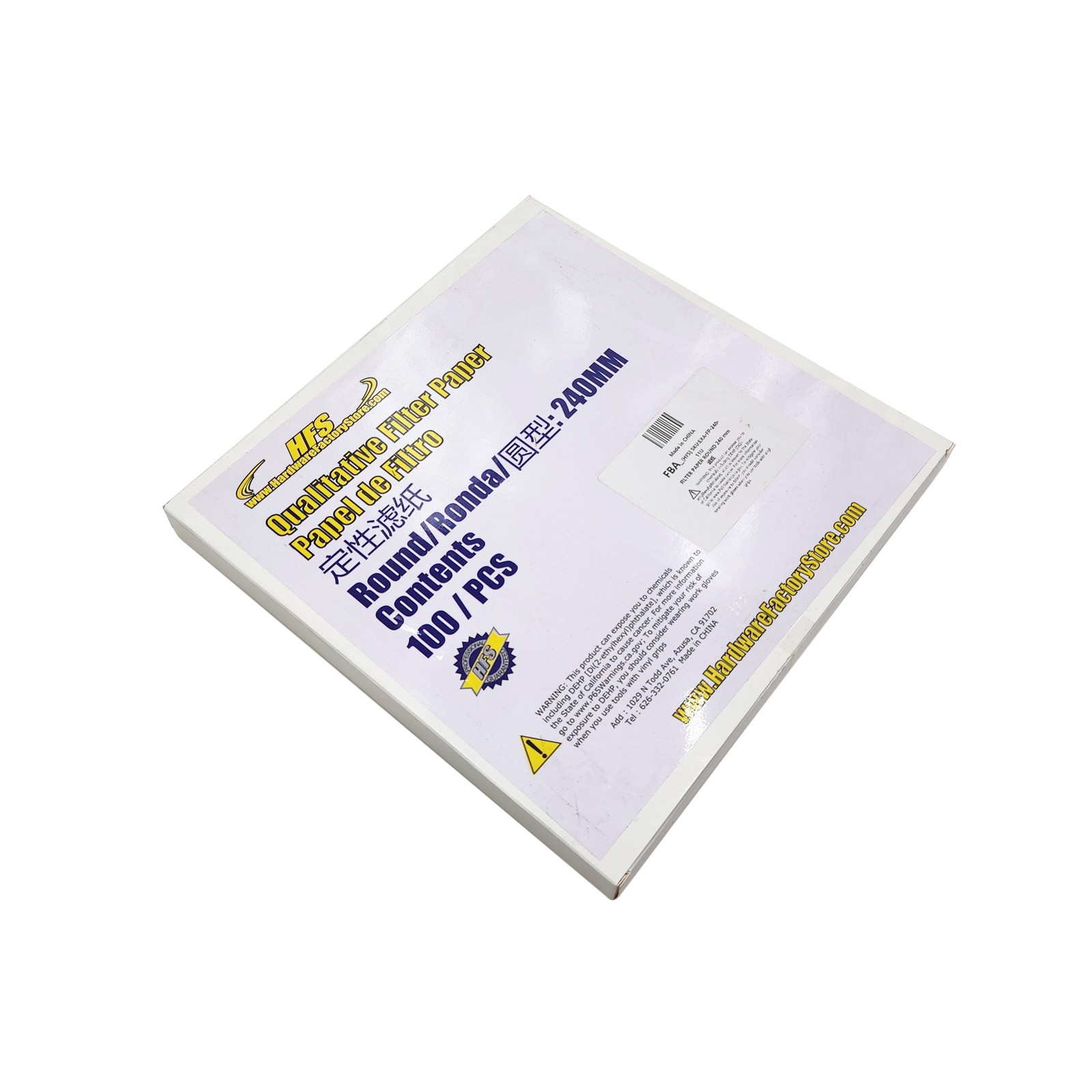 240mm Ashless Qualitative Filter Papers Lab 100PCS Medium 11 um Round
