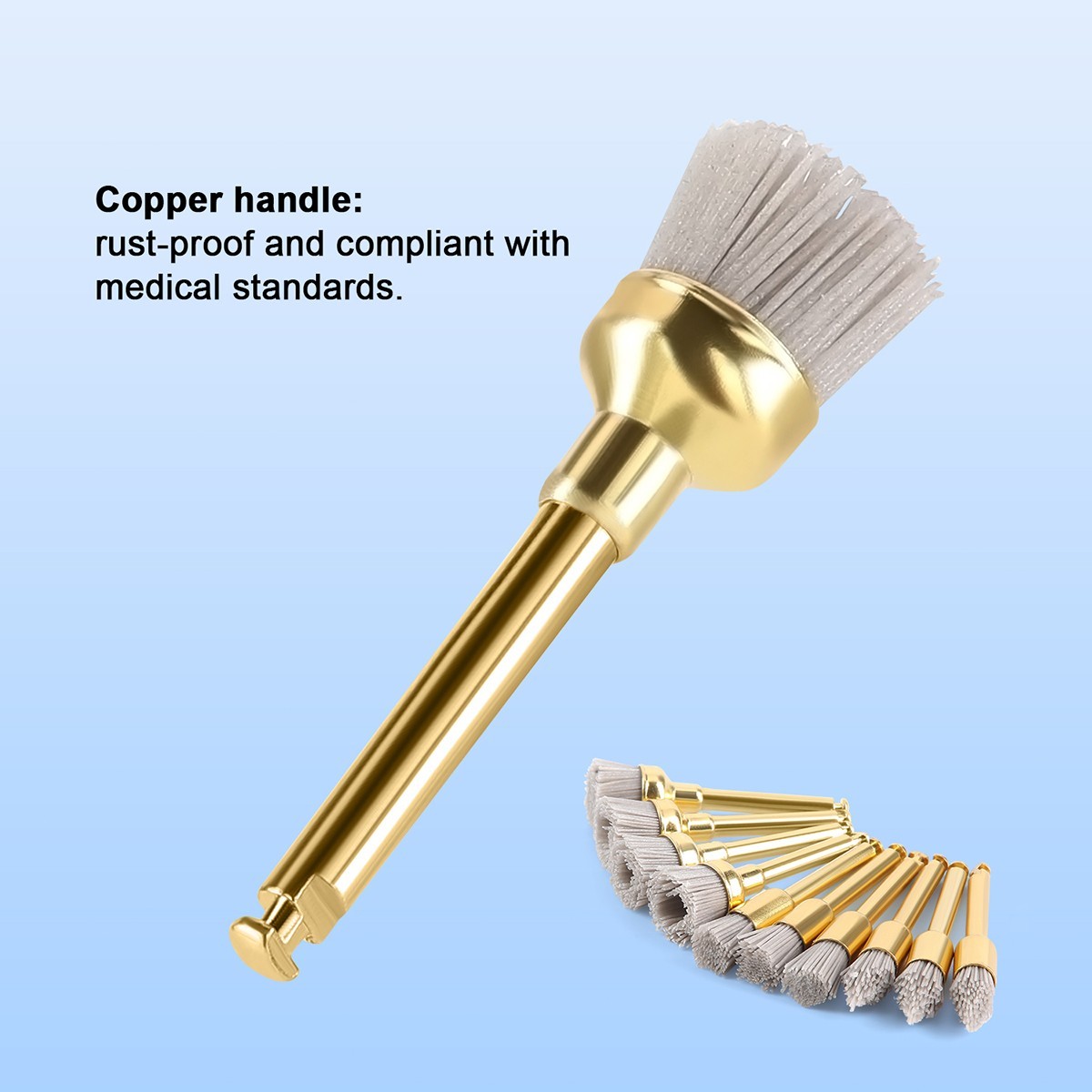 AZDENT Dental Silicon Carbide Aluminium Oxide Polishing Brush Sharp/Flat/Bowl