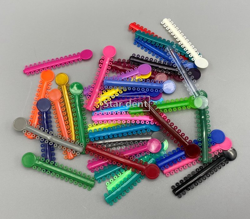 Dental Orthodontic Elastic Ligature Ties Rubber Bands Brackets Brace
