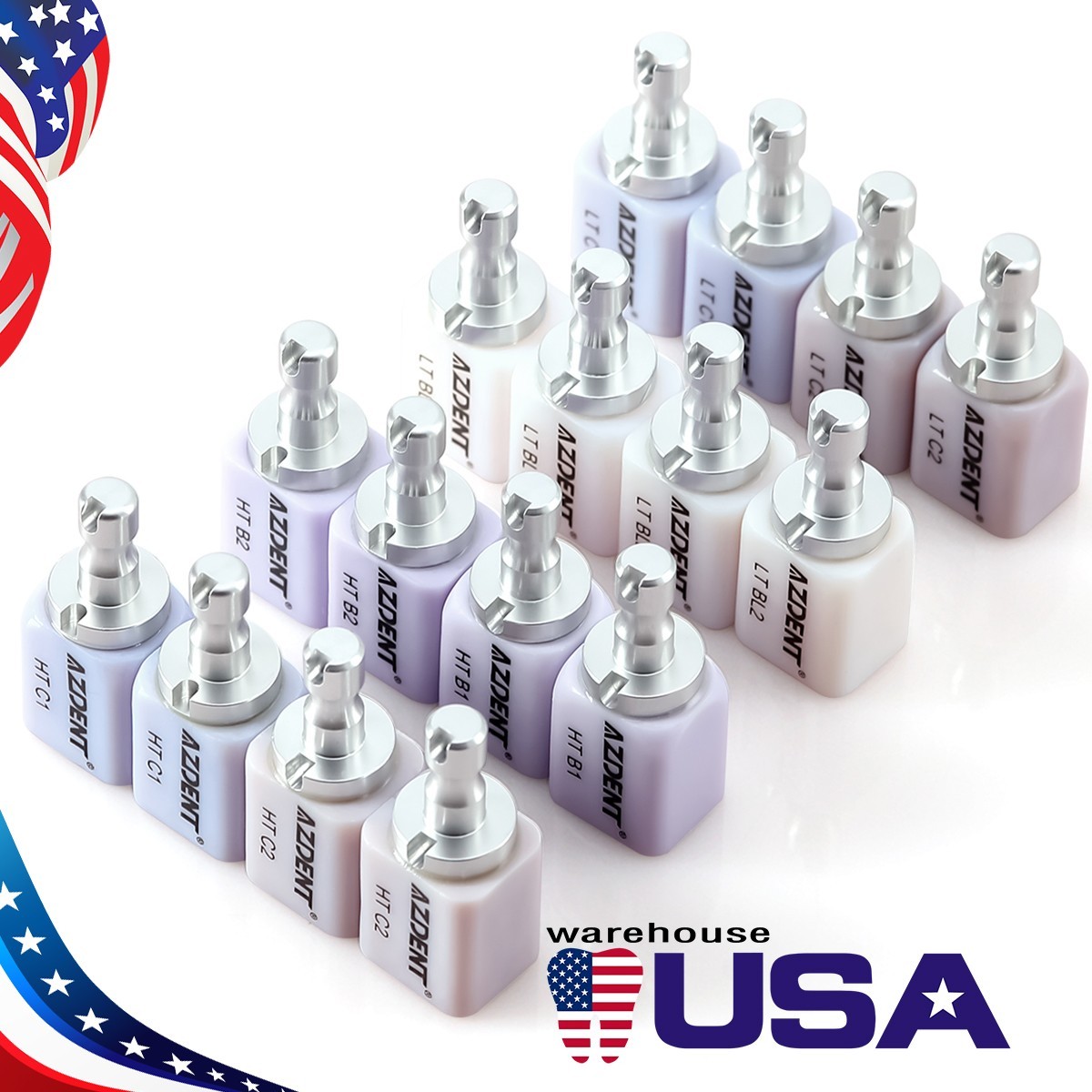 5PCS C14 Dental Emax Glass Ceramic Blocks Lithium Disilicate CAD/CAM CEREC Block