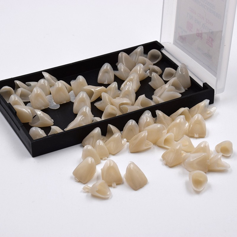50Pcs/Box Dental Crown Veneers Anteriors Front Synthetic Resin Teeth Temporary