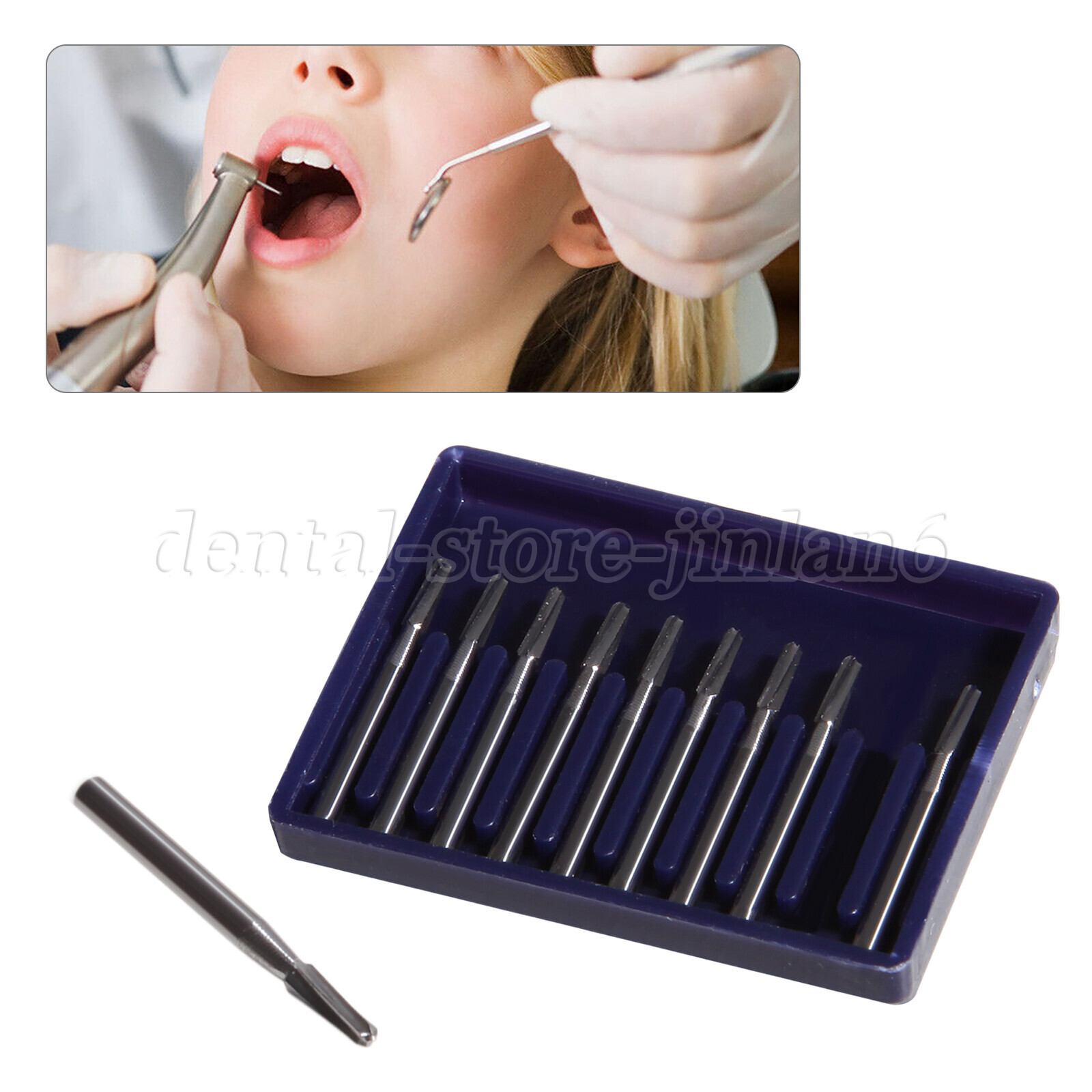 Dental Tungsten Carbide Burs FG Round Taper End High Speed FG 1172