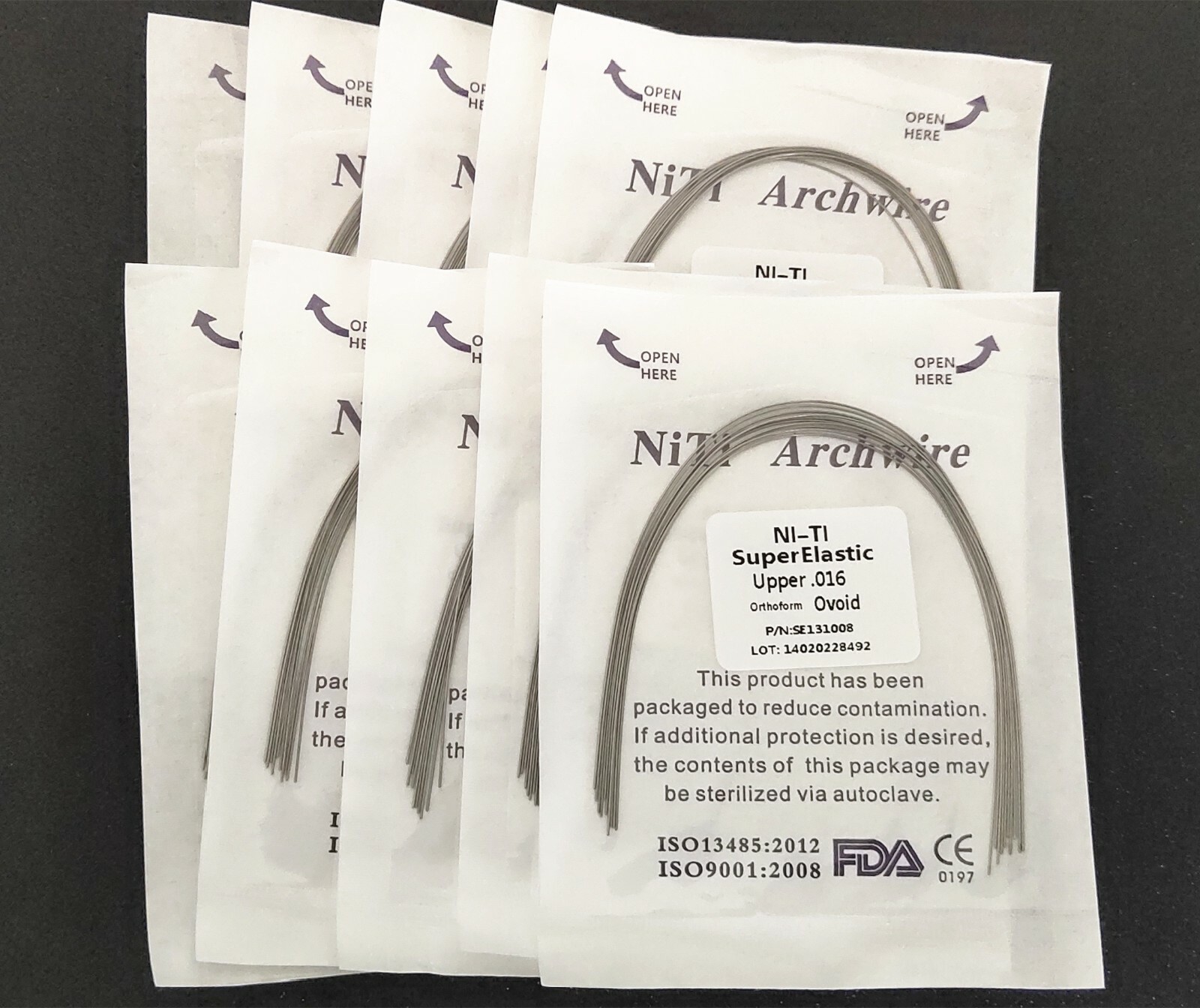 20Pks/200Pieces Dental Round Super Elastic Niti Arch Wires Ovoid Orthodontics