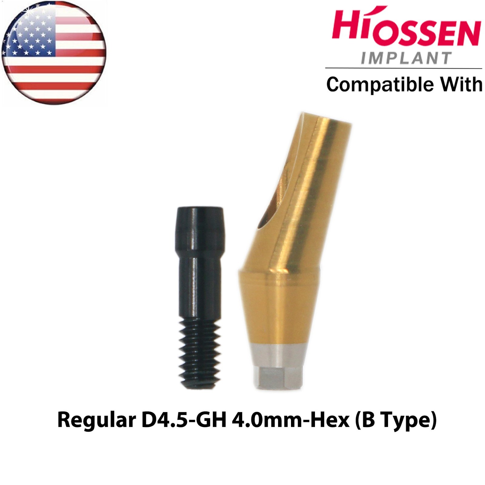 US Dental 17° Angled Anatomic Abutment For Hiossen Osstem Mini/Regular Platform