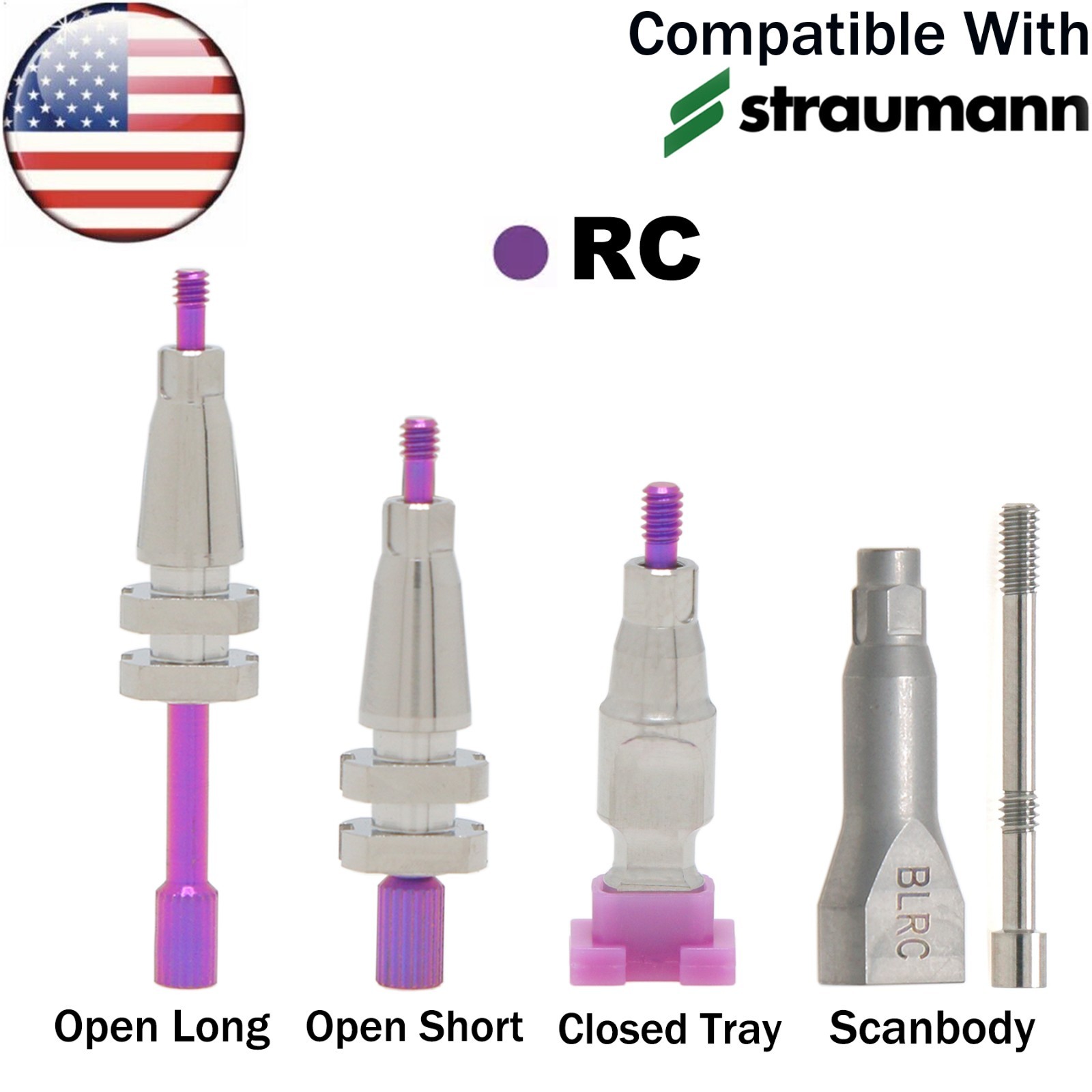 For Straumann ITI Healing Abutment & Transfer Impression Open Closed Tray NC/RC