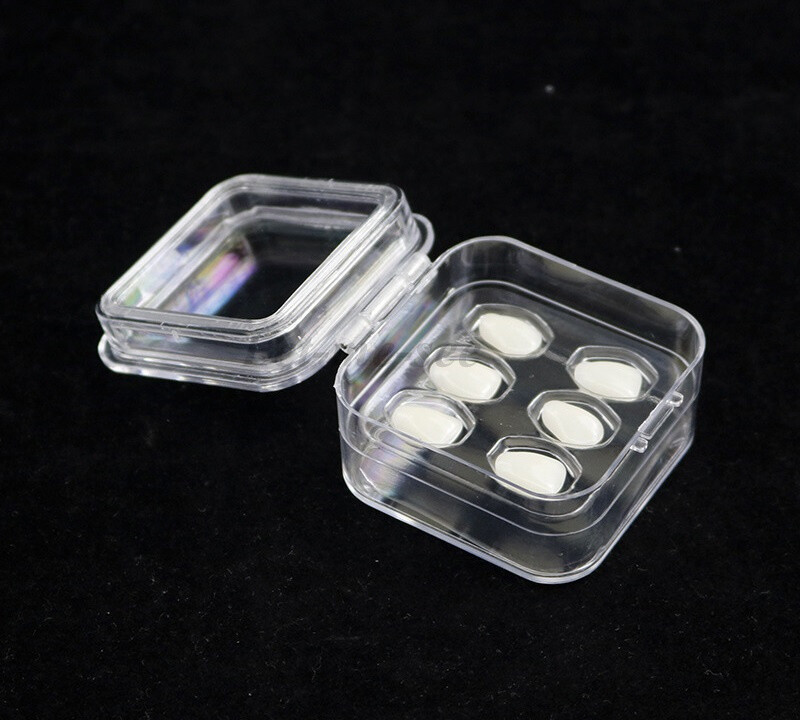 Denture False Inlay Teeth Membrane Case Fragile Hinged Display Jewelry Boxes