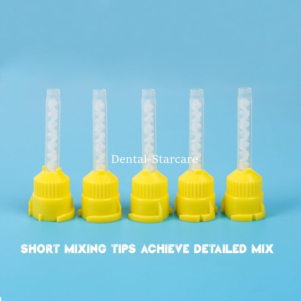 50 Pcs Dental Mixing Tips For Impression Material Tips Long/Short 1:1 Ratio USA
