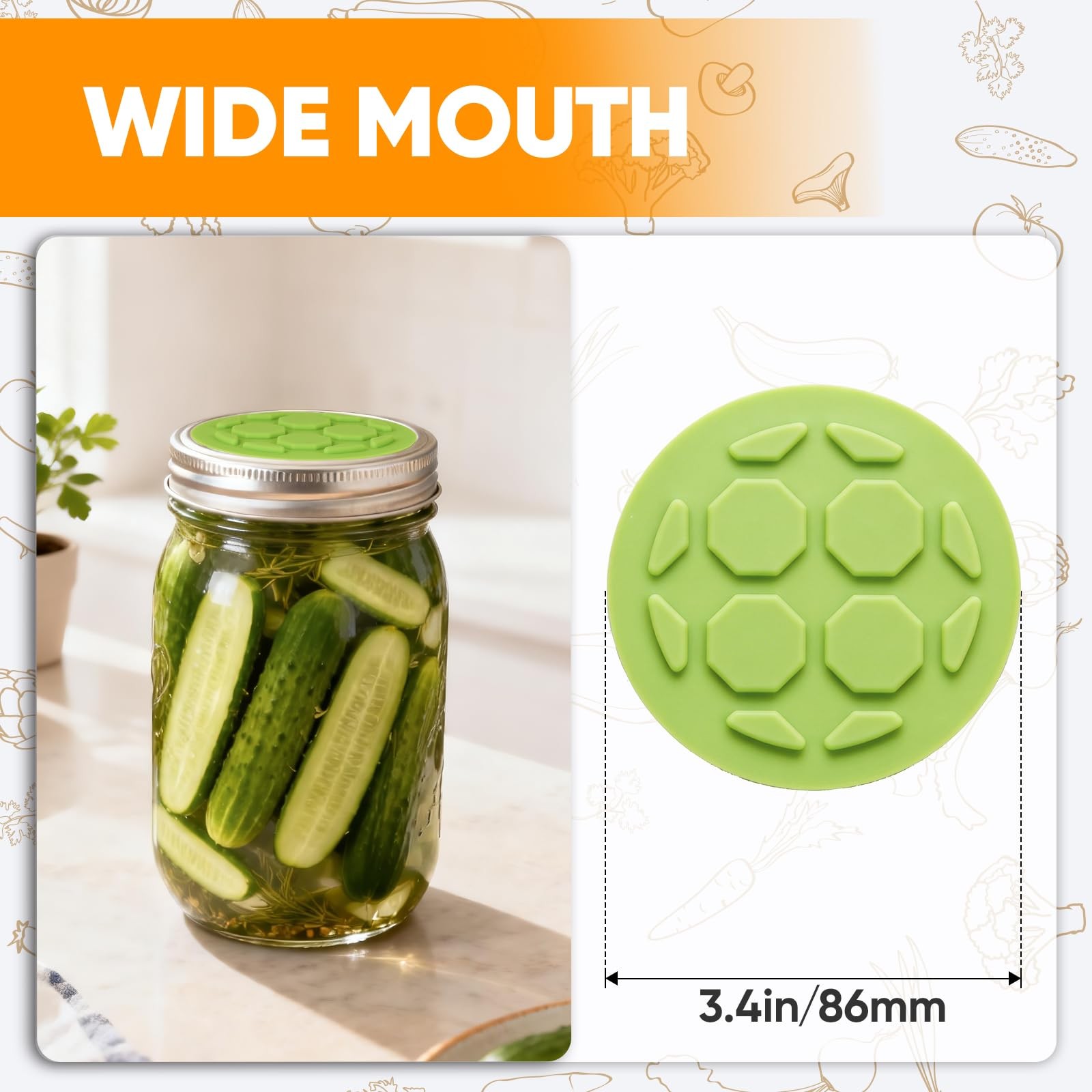 4PCS Silicone Fermentation Lids for Wide 4 PCS, green, red, purple, blue