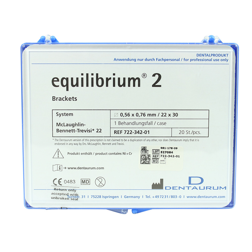 Dental Orthodontic Dentaurum Equilibrium 2 Metal MBT Brackets Kit 20pcs