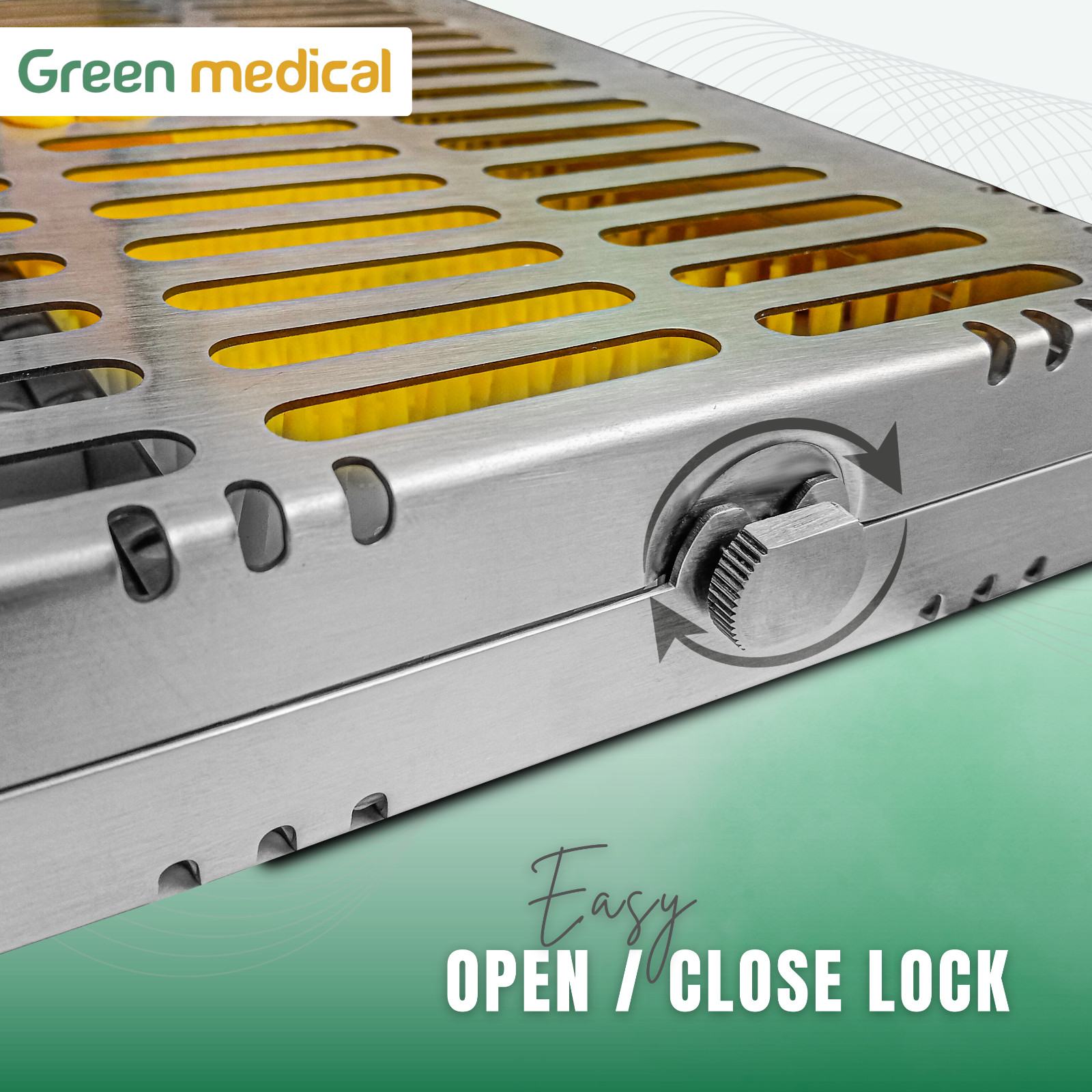 Dental Sterilization Cassette Autoclavable X-Large Cassette (Yellow)