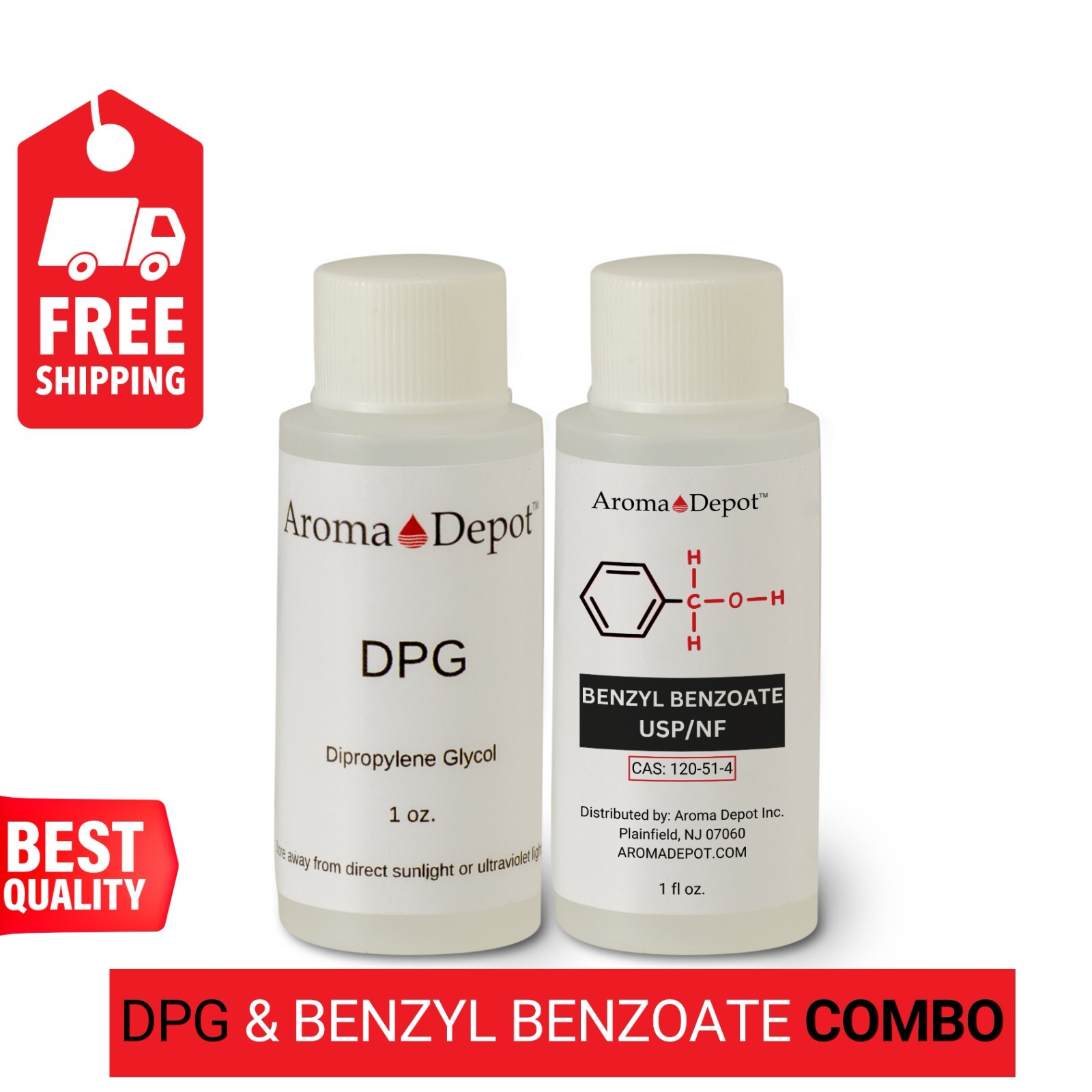 DPG Dipropylene Glycol & Benzyl Benzoate Combo Pack – Fragrance Oil Base Bulk