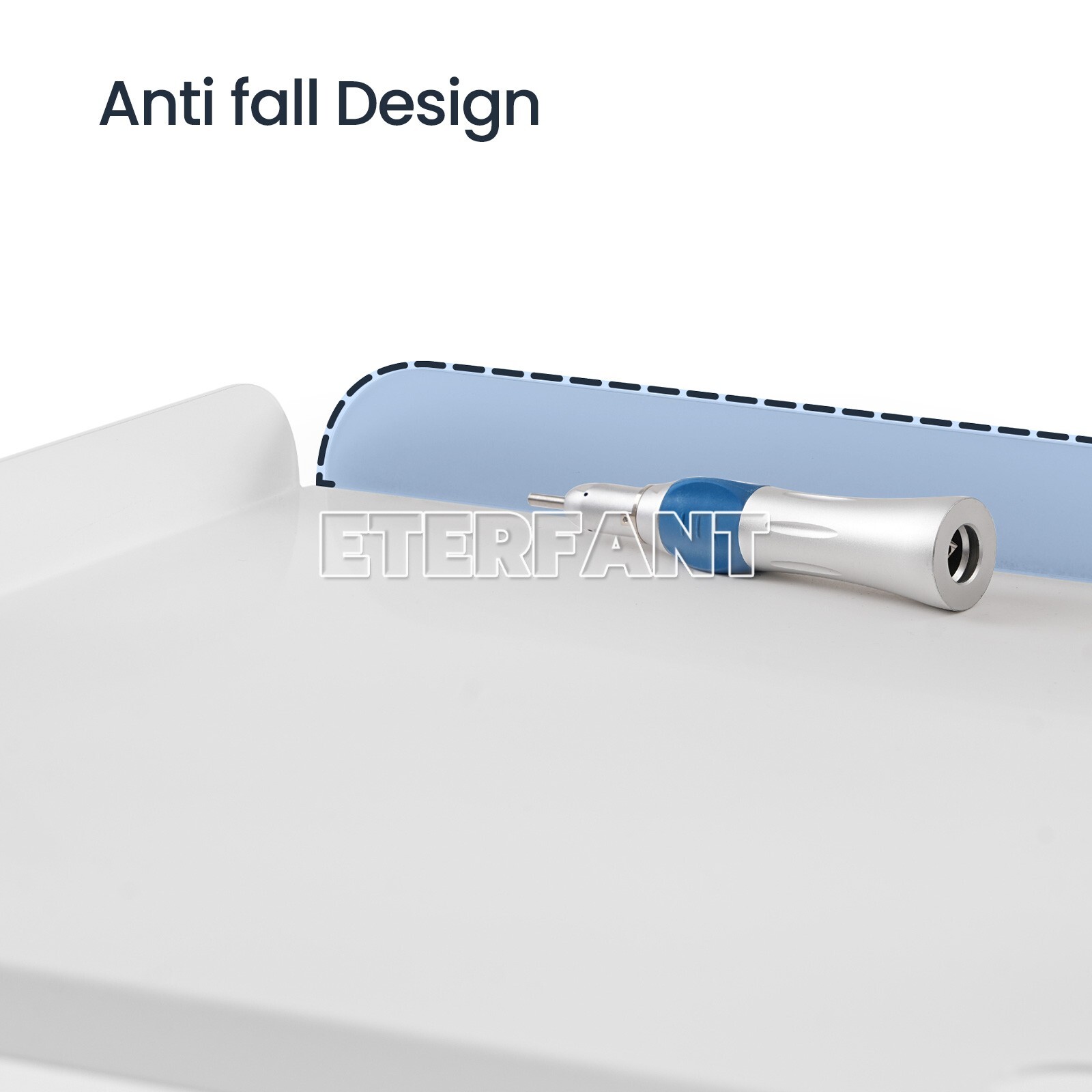 ETERFANT 3-Layer Dental Medical Trolley Stainless Steel Lab Mobile Rolling Cart