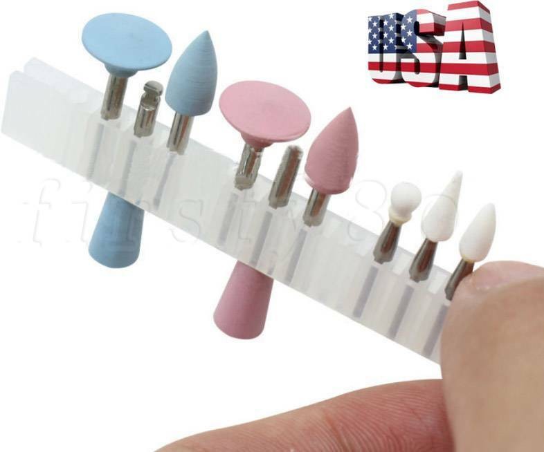 3 Types Dental Diamond Burs Cups Composite Polishing Kit for Low Speed Handpiece